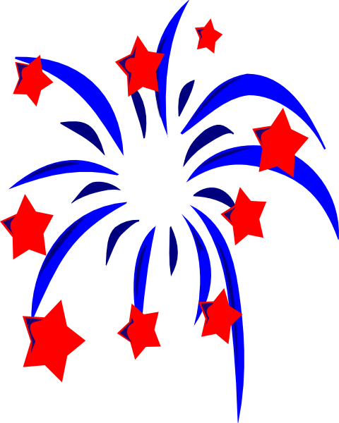 4th Of July Fireworks Clipart Free - 4th Of July Clipart (480x600)