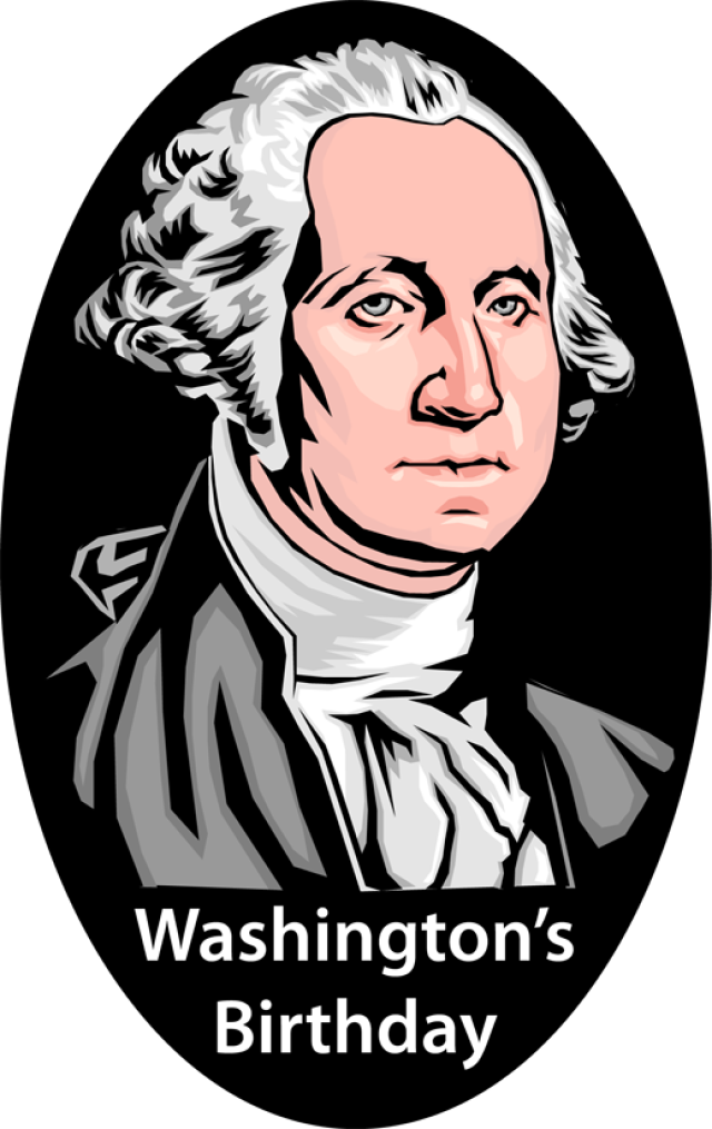 Washingtons Birthday Or Presidents Day Which Is Correct - George Washington Clip Art (640x1015)