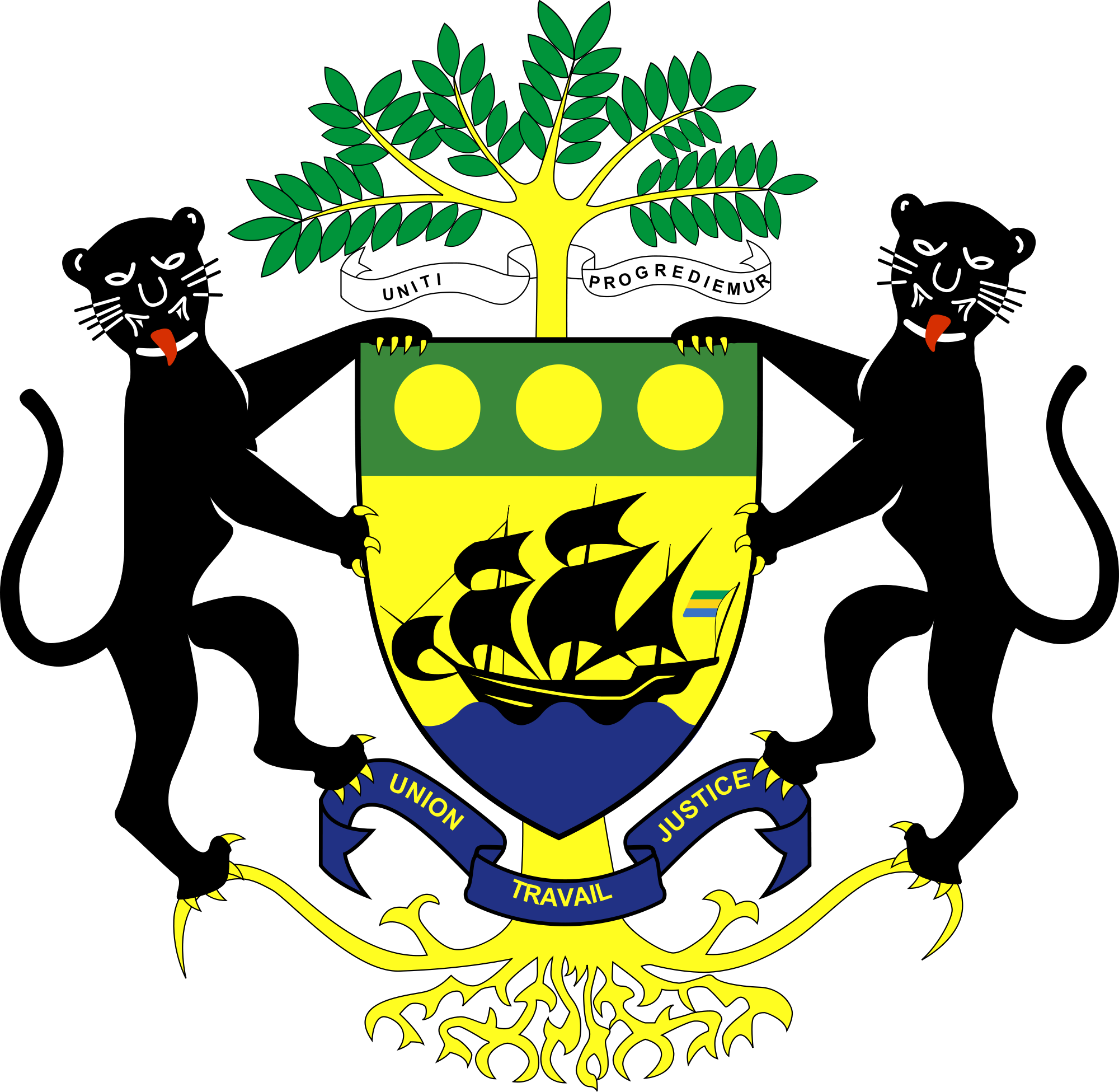 Presidential Seal Cliparts - Gabon Coat Of Arms (2000x1951)