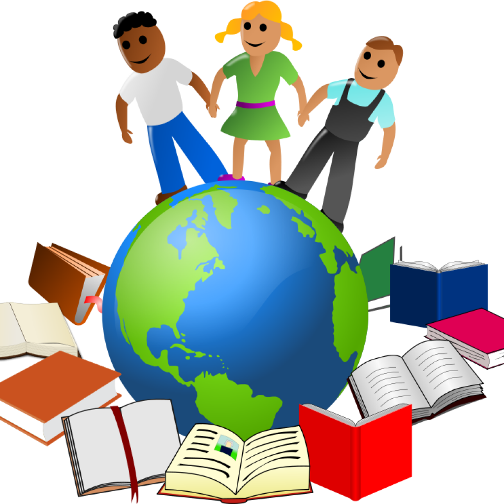 Education Clipart World Clip Art And Education Clipart - Education Around The World Bumper Sticker (1024x1024)