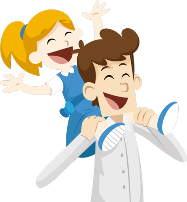 Father's Day Stickers - Pai E Filha Desenho (378x408)