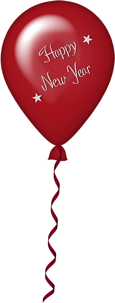 New Year Clipart Balloon - New Year Balloons Transparent (500x1000)