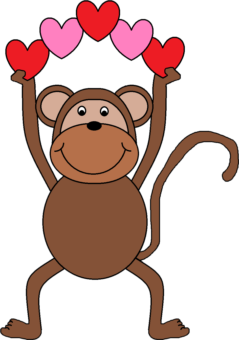 Monkey Clipart (952x1361)