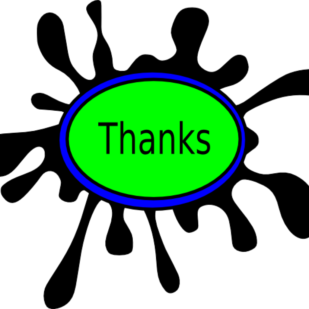 Thanks Clipart Thanks Splat Clip Art At Clker Vector - Blue Paint Splat Clip Art (1024x1024)