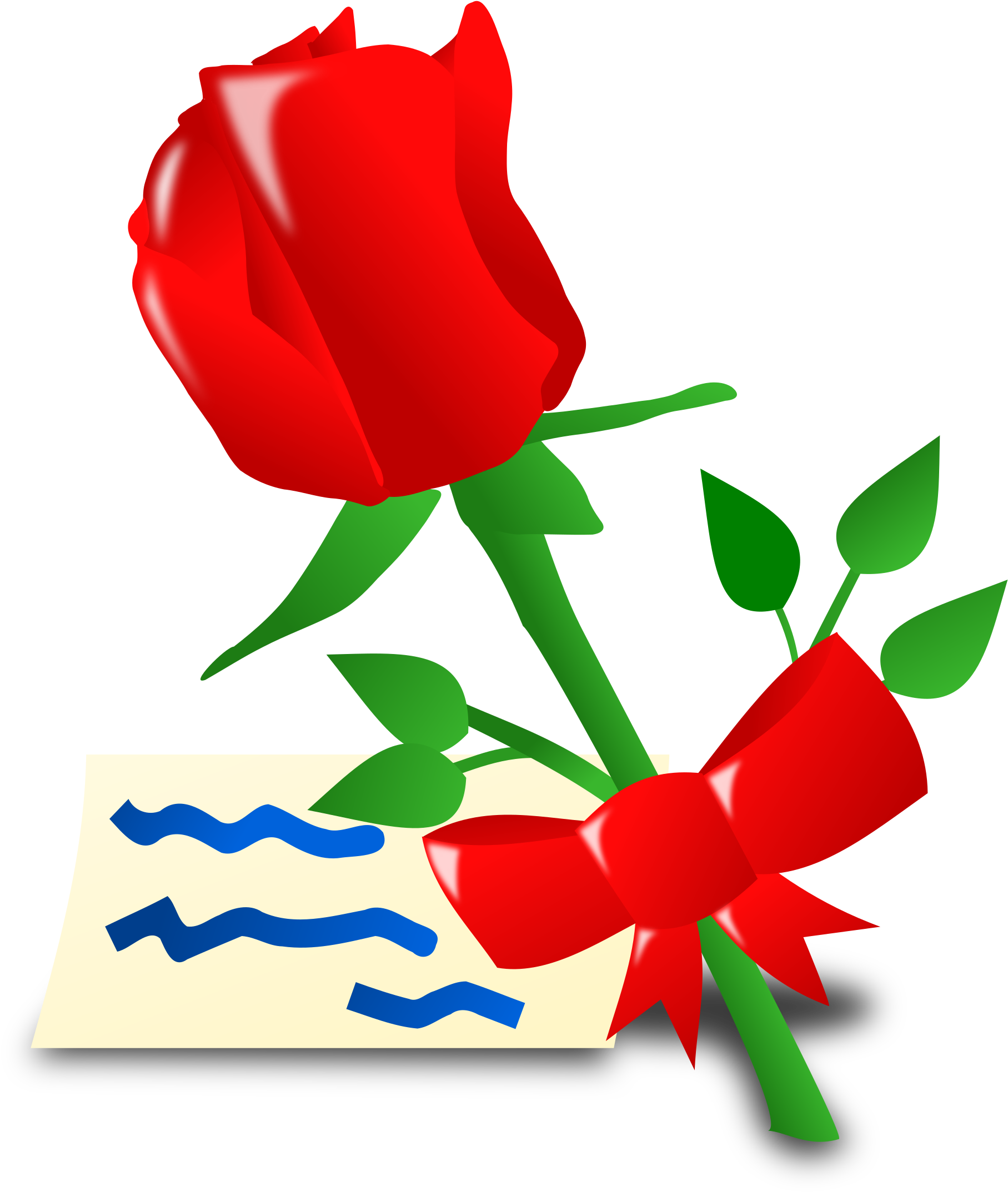 Big Image - Animated Red Rose Flowers (2400x2400)