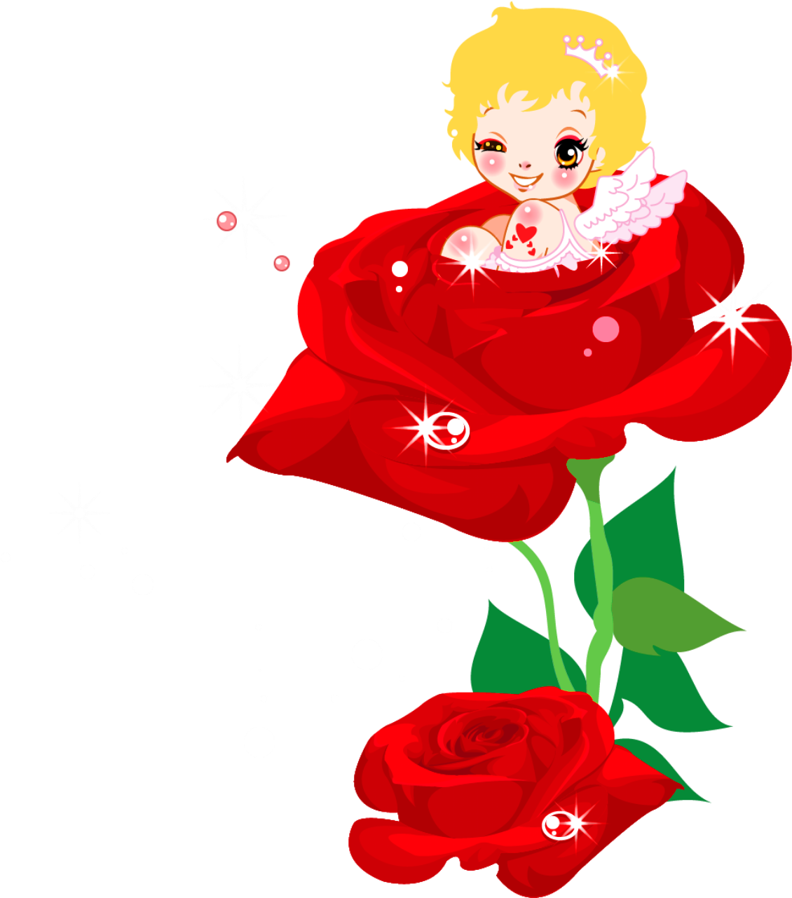 Rose Clipart Valentine's Day - Cute Rose Clipart (1179x1352)