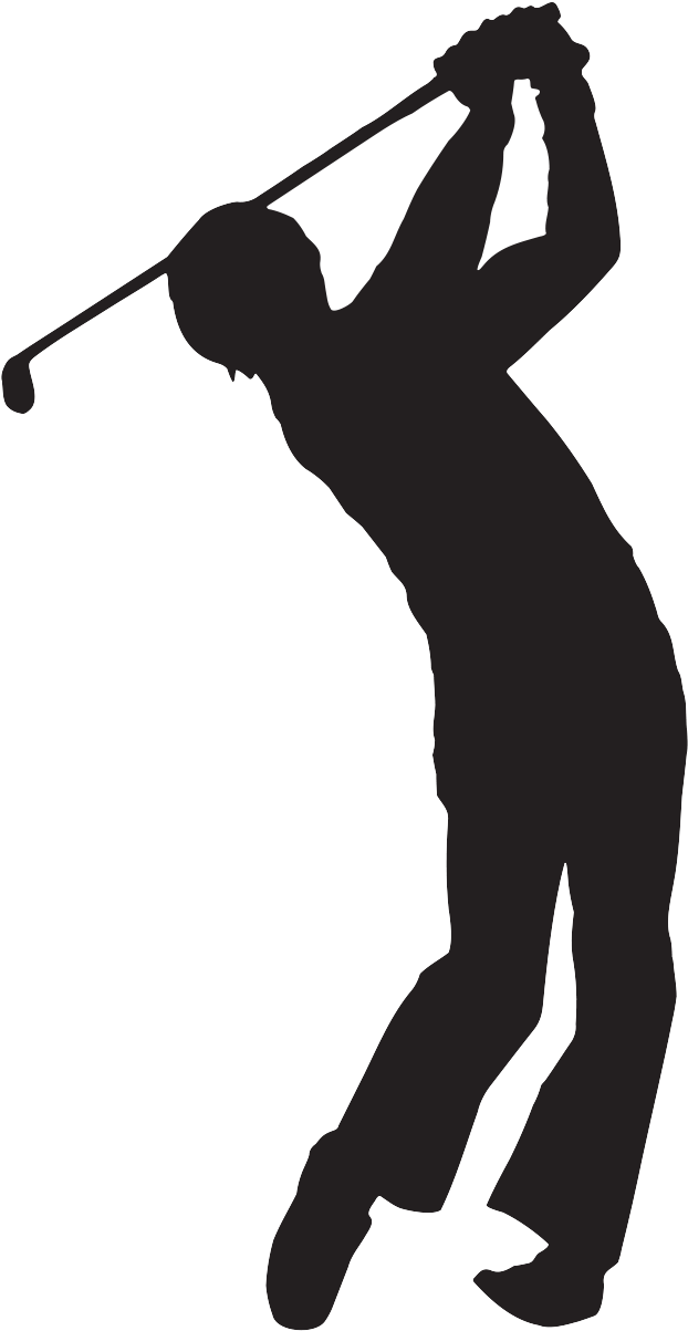 Codes For Insertion - Outline Of A Golfer (622x1211)