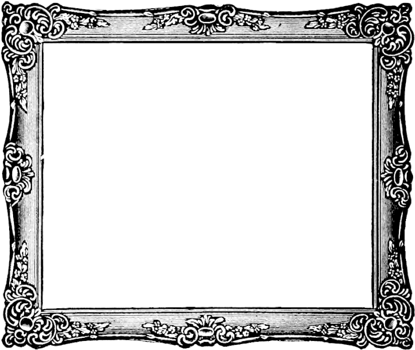 Pleasing Picture Frame Clip Art Border Clipartix - Vintage Picture Frame Clip Art (830x701)