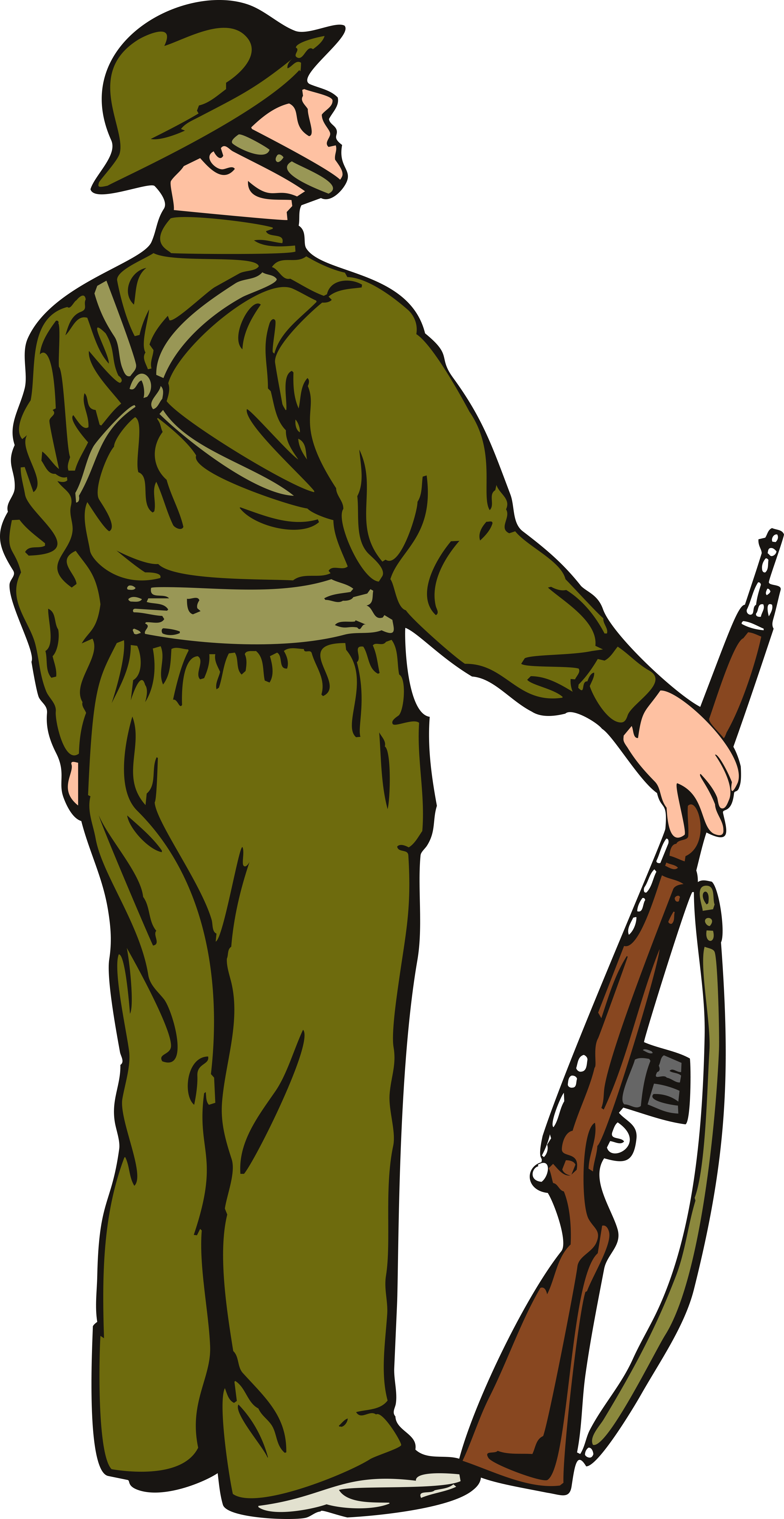 Have An Older Veteran Speak To The Children About His - Soldier Guard Clipart (3000x5809)