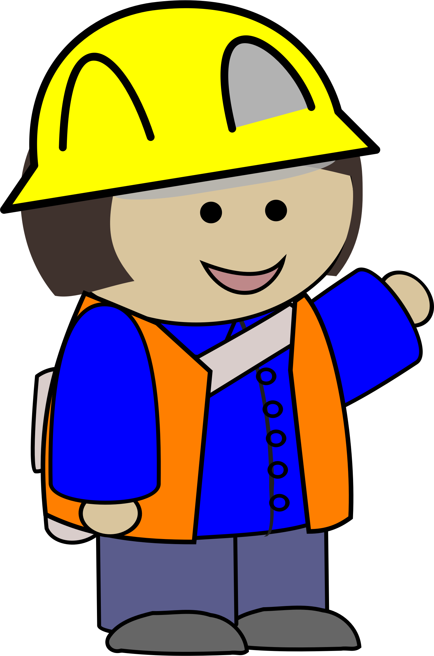 Penguin Clipart Photos And Images - Construction Worker Clip Art (1459x2204)