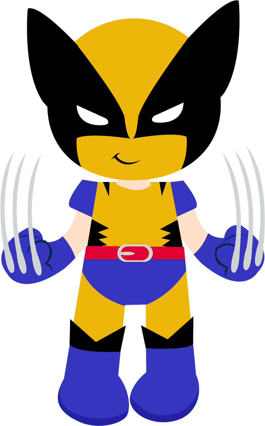 Clipart De Super Héroes Bebés Para Imprimir Gratis - Wolverine Clipart Png (1063x1600)