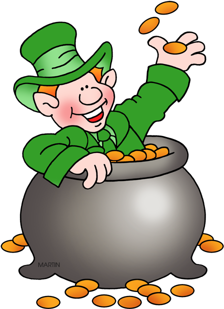 Leprechaun Gold - Leprechaun In The Gold Clip Art (475x648)