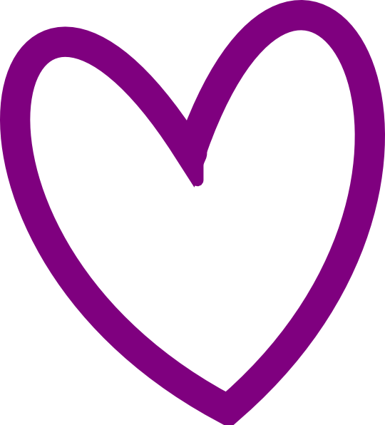 Pink Heart Png Clipart Cute - Heart Outline Cute (540x596)