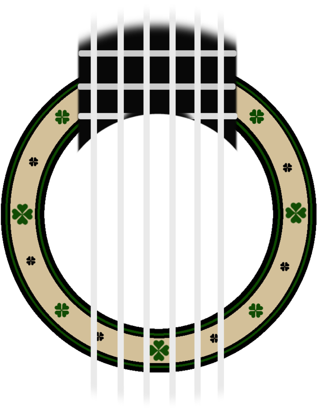 Guitar Rosette, St Patrick's Day Special By - Guitar Hole Clipart (894x894)