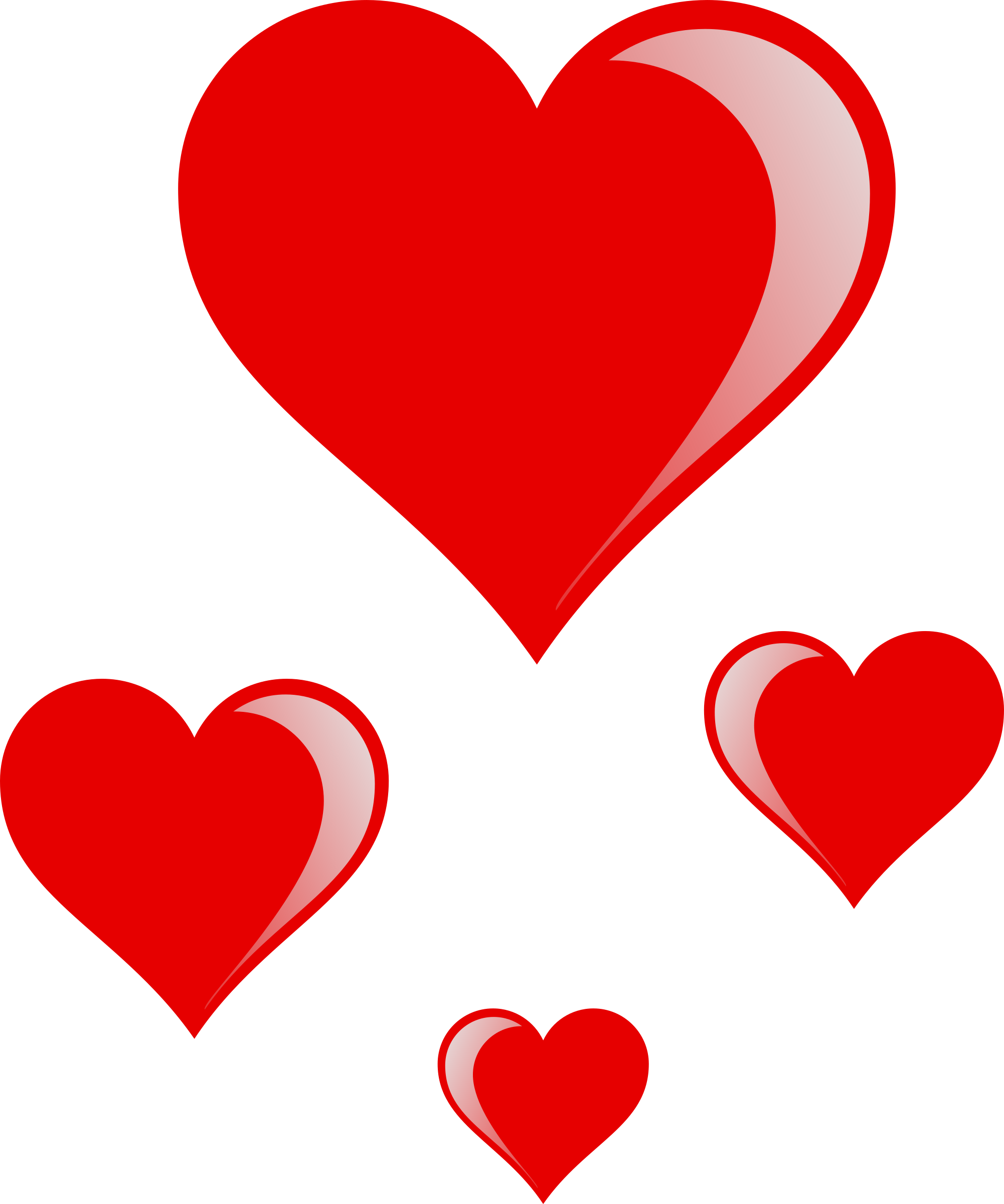 Valentine Heart Images Clip Art - Valentine Hearts Clip Art (2002x2400)