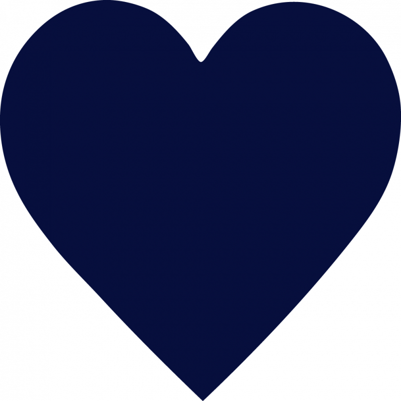 Navy Heart - Navy Blue Heart Clip Art (800x800)