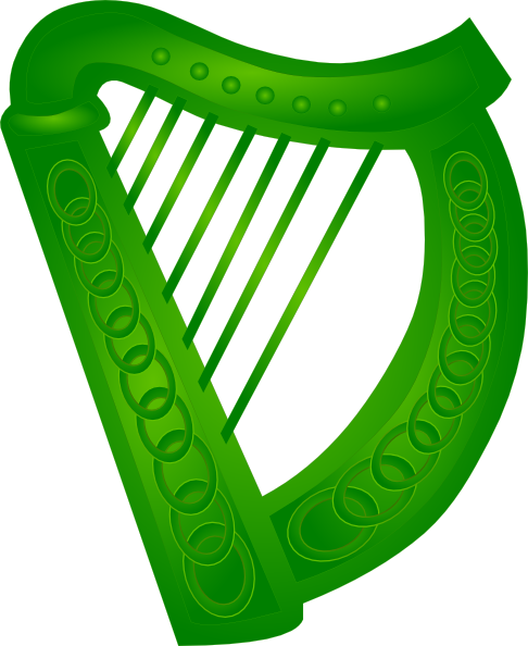 Irish Harp Vector (486x594)