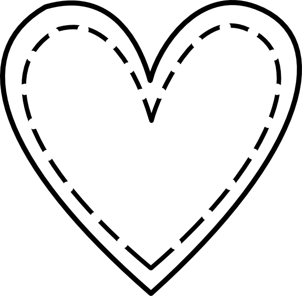 Double Heart Outline Clip Art At Vector Clip Art - Wrinkled Heart (600x588)