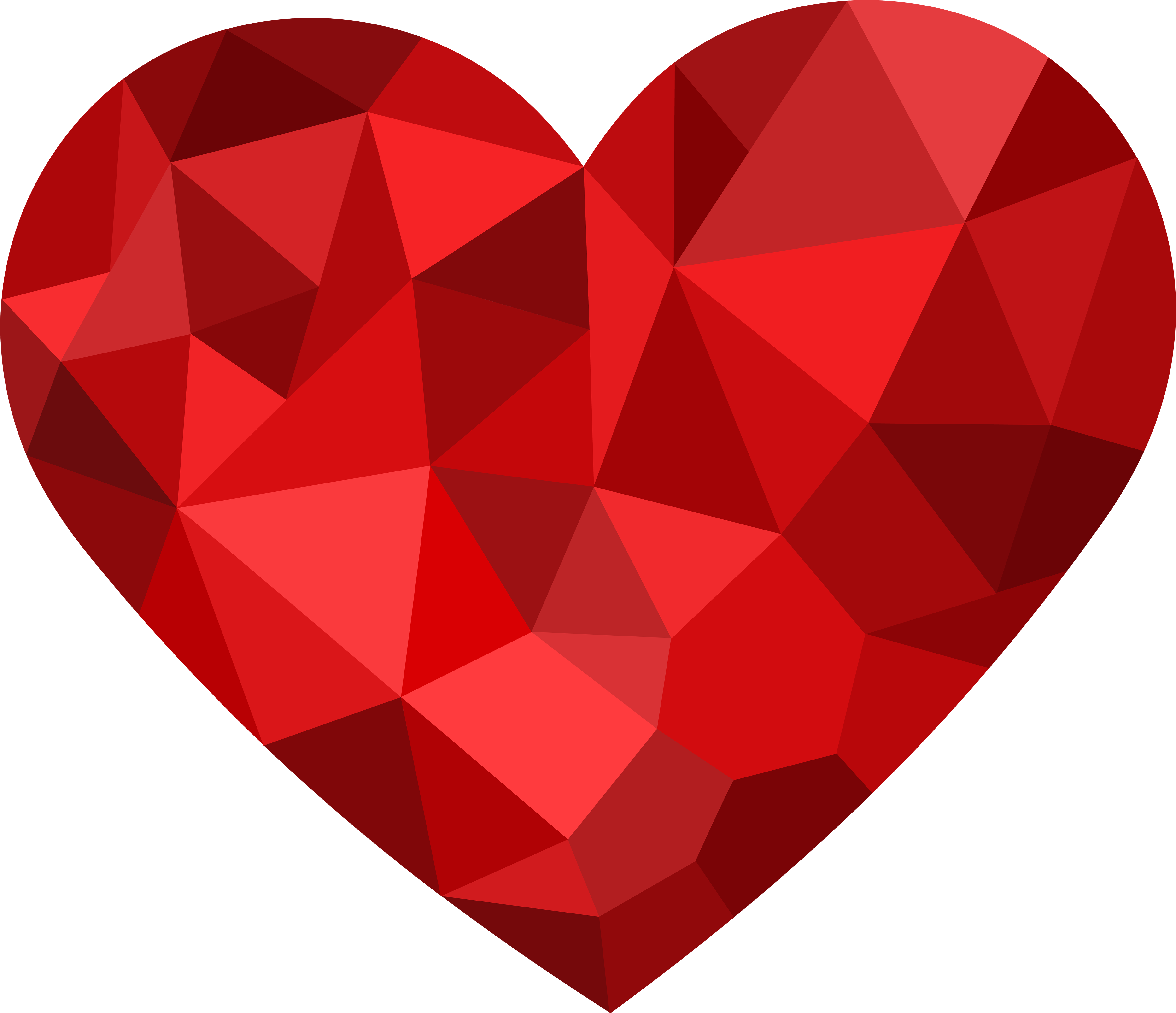 Red Mosaic Heart Png Clipart - Mosaico Coração Png (5000x4307)