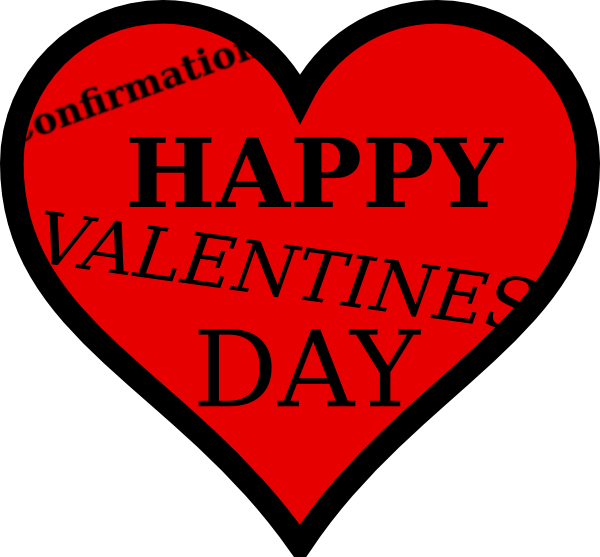 Happy Valentines Day Clip Art - Valentine Heart (600x557)