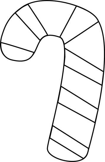 Black And White Candy Cane - Black And White Candy Cane (355x550)