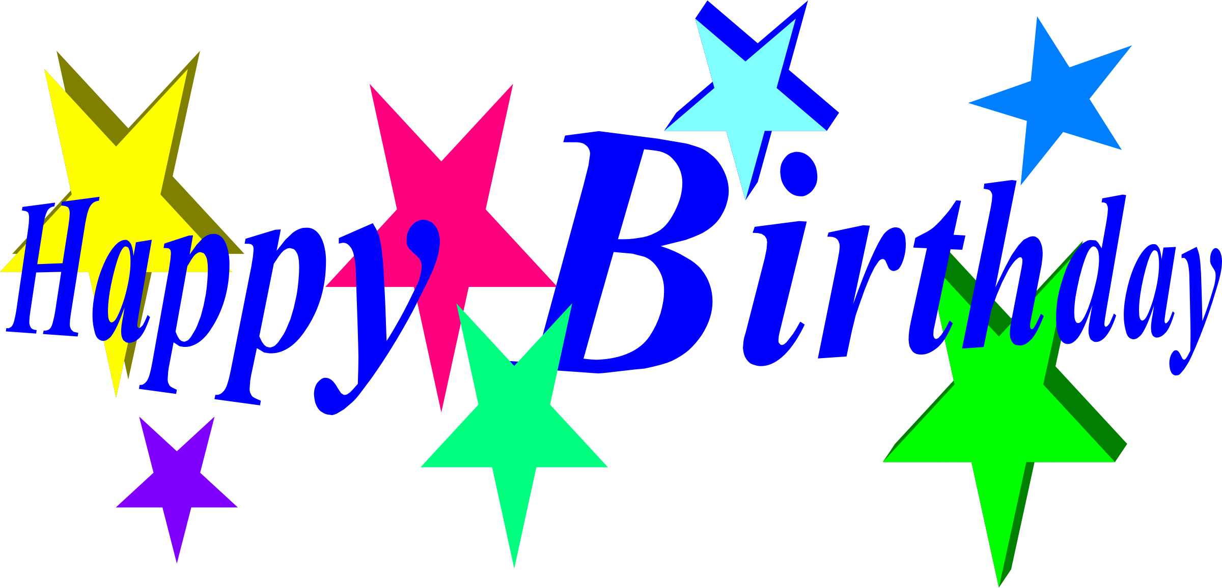 Happy Birthday Clip Art Pictures - Free Happy Birthday Clip Art (2400x1156)