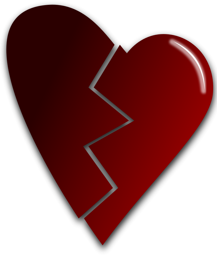 Broken Heart Vector Clipart, Vector Clip Art Online, - Broken Heart Png Vector (720x900)