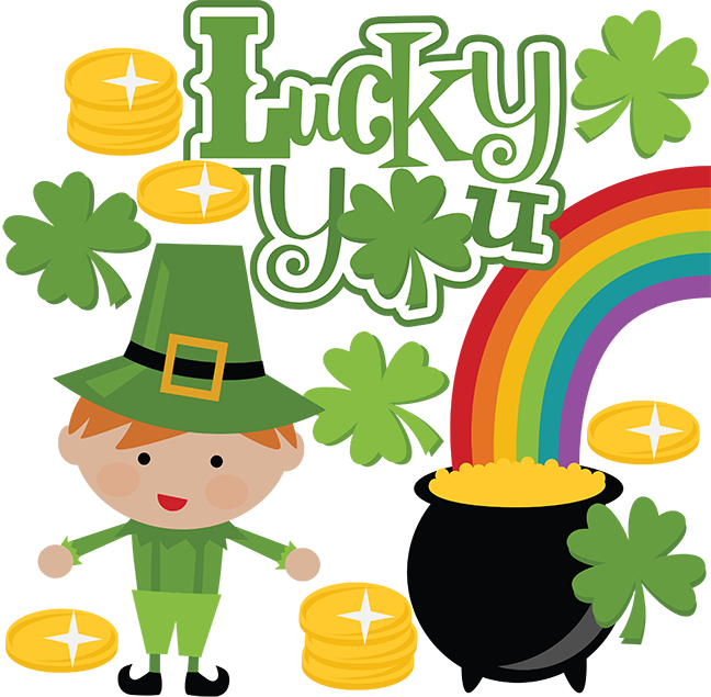 Lucky You Svg Scrapbook Collection St - Cute St Patrick's Day Clipart (648x635)