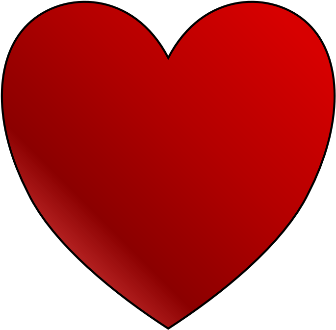 Red Heart Clipart - Big Red Heart (740x740)