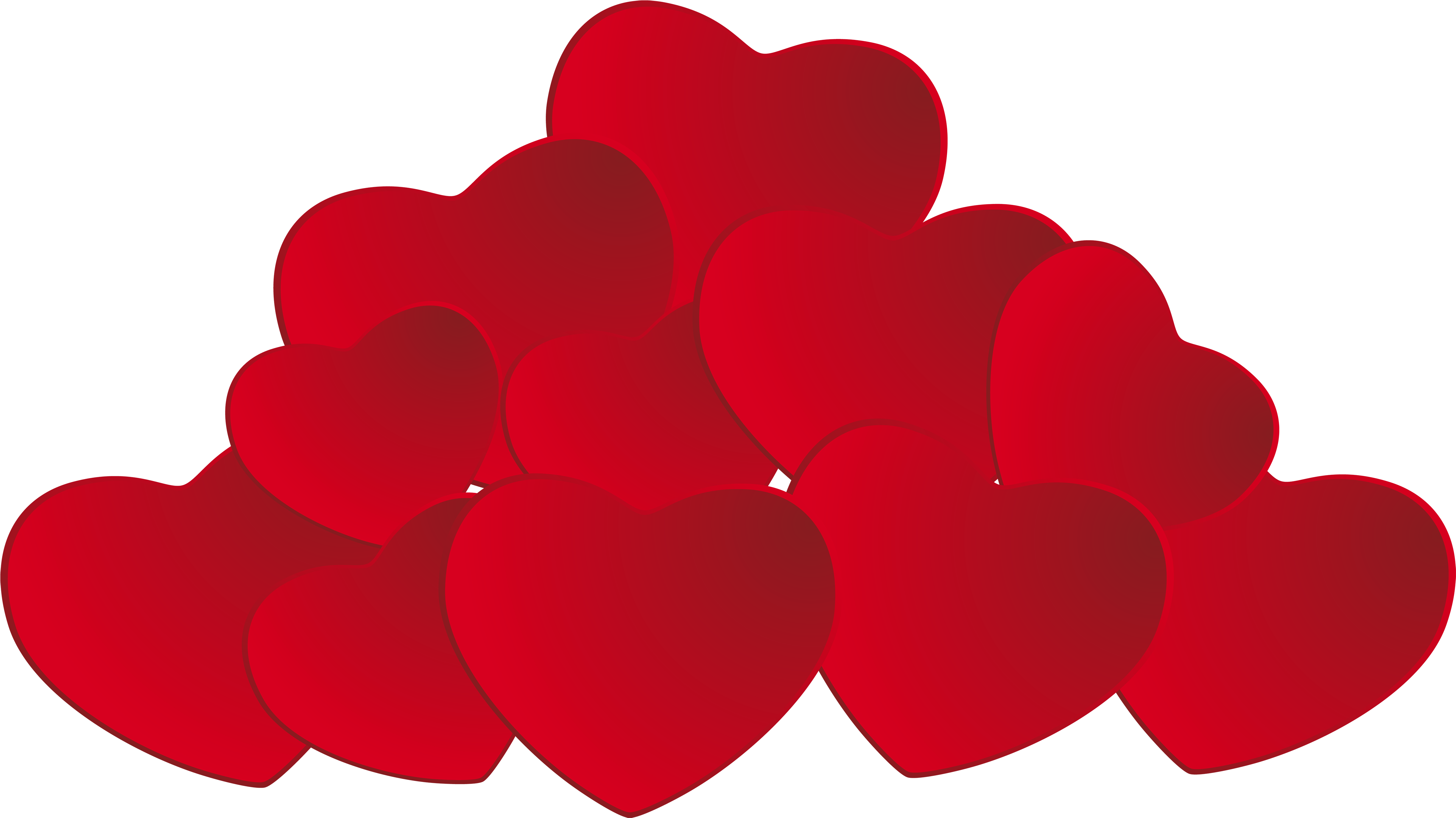 Pile Of Hearts Png Clipart - Pile Of Hearts Png (5000x2807)