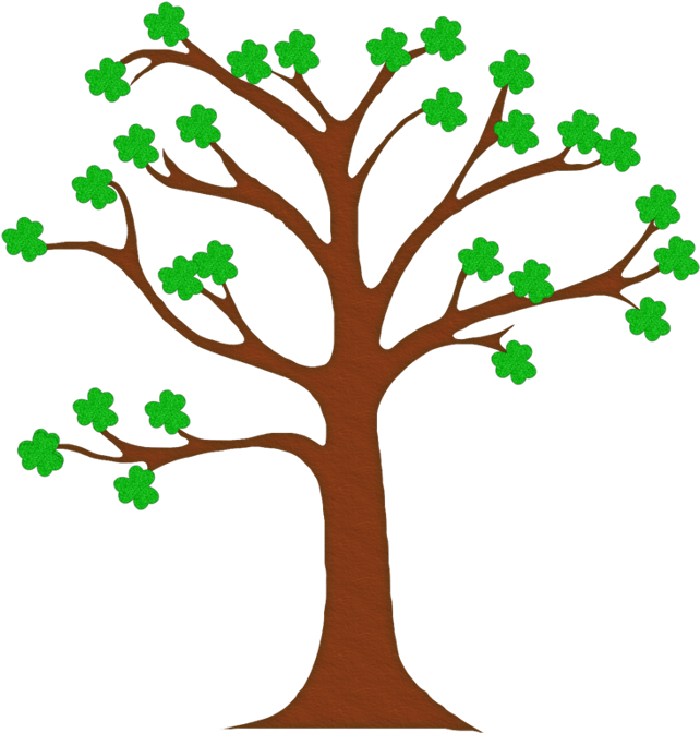 Seasonal » St - Black And White Outline Of Tree (700x704)