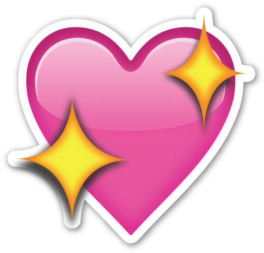 Emoji Heart Clipart - Die Cut Emoji Stickers (531x503)