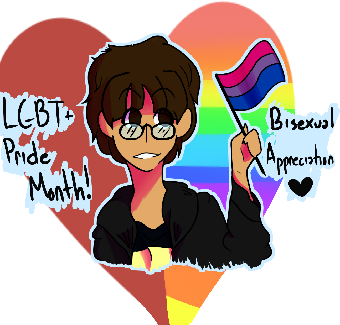 Bisexual Appreciation Day By Thedemonicart Bisexual - Cartoon (1300x1300)