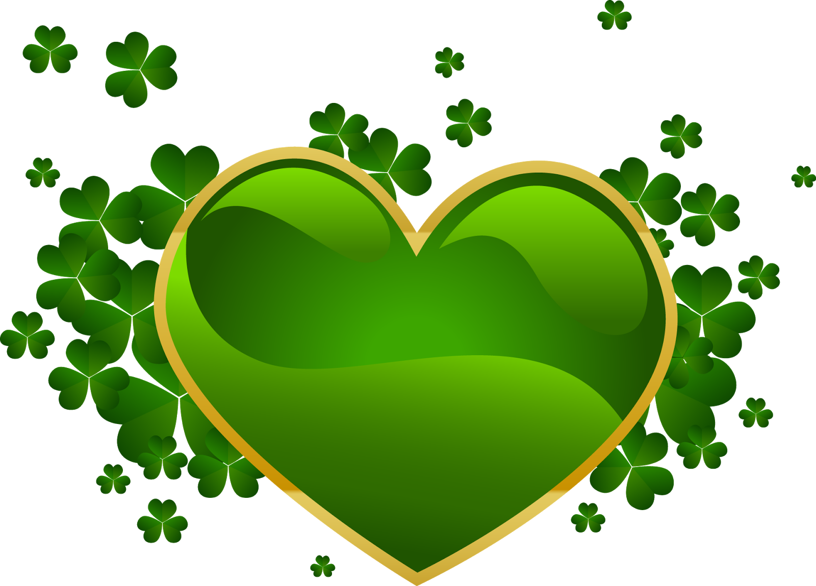 Madonnas Themes And Wallpapers ~ Green Heart & Clover - Bonne Fete De Saint Patrick (1600x1150)