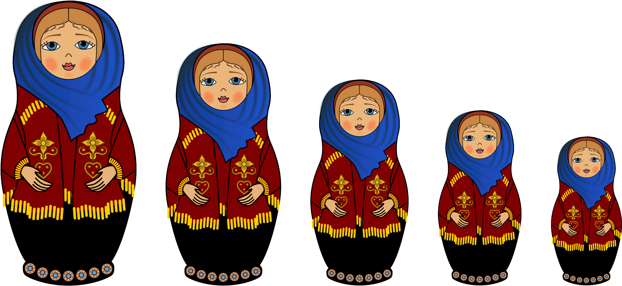 Free Association Election Cliparts, Download Free Clip - Matryoshka Dolls Clip Art (2400x1219)