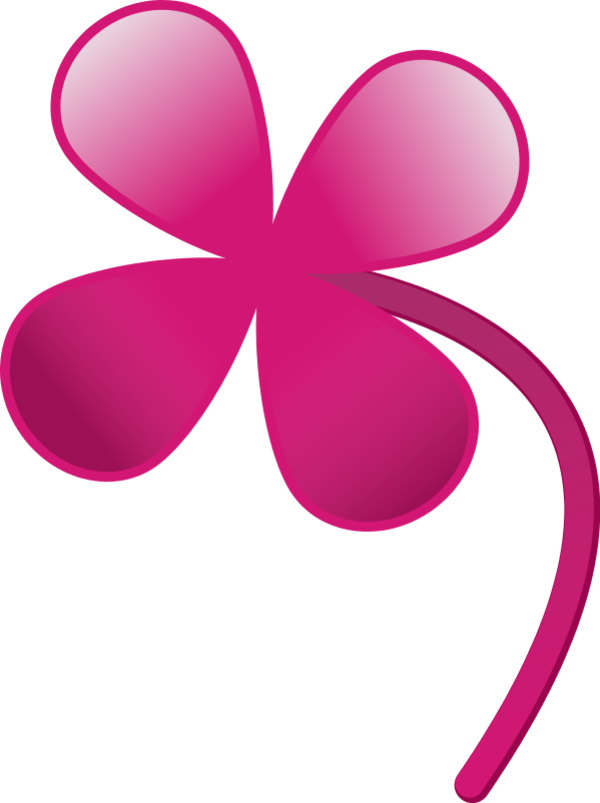 Four-leaf Clover Shamrock Saint Patrick's Day Clip - Four Leaf Clover Colors (600x803)
