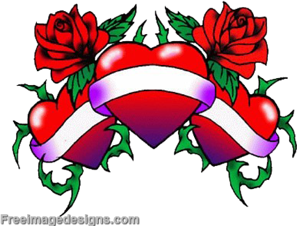 Tattoo Clipart Love Heart - Love Heart Tattoo Designs (450x339)