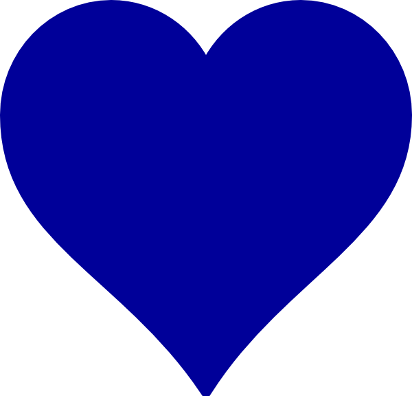 Dark Blue Heart Png (600x576)