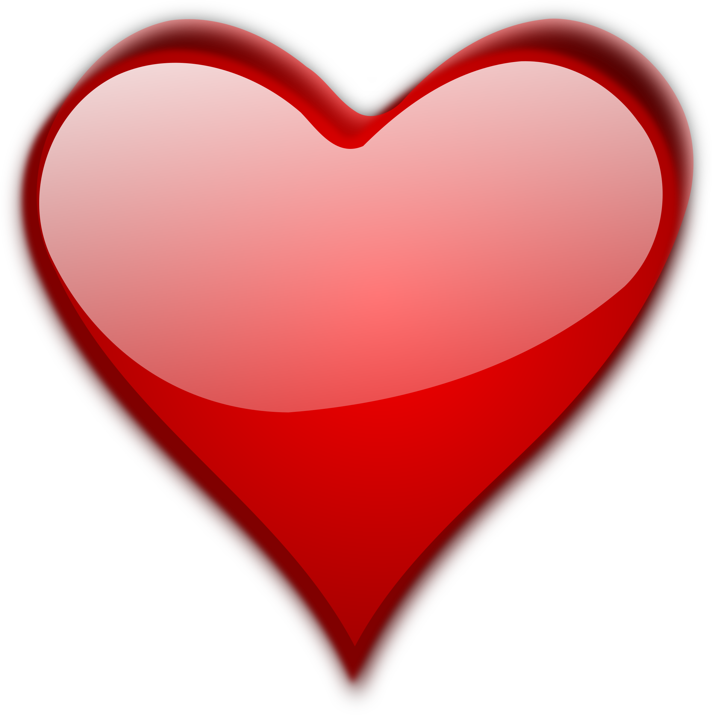 Clip Art Heart Gloss Valentine Clipartsy - Heart With No Background (2377x2400)