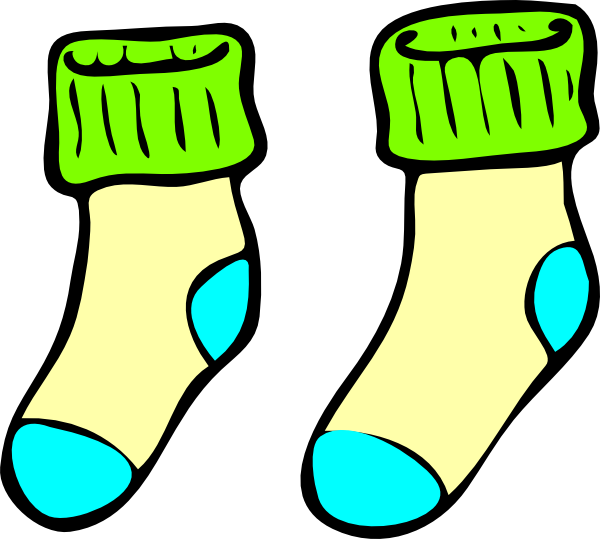 Sock Coloring Page (600x539)