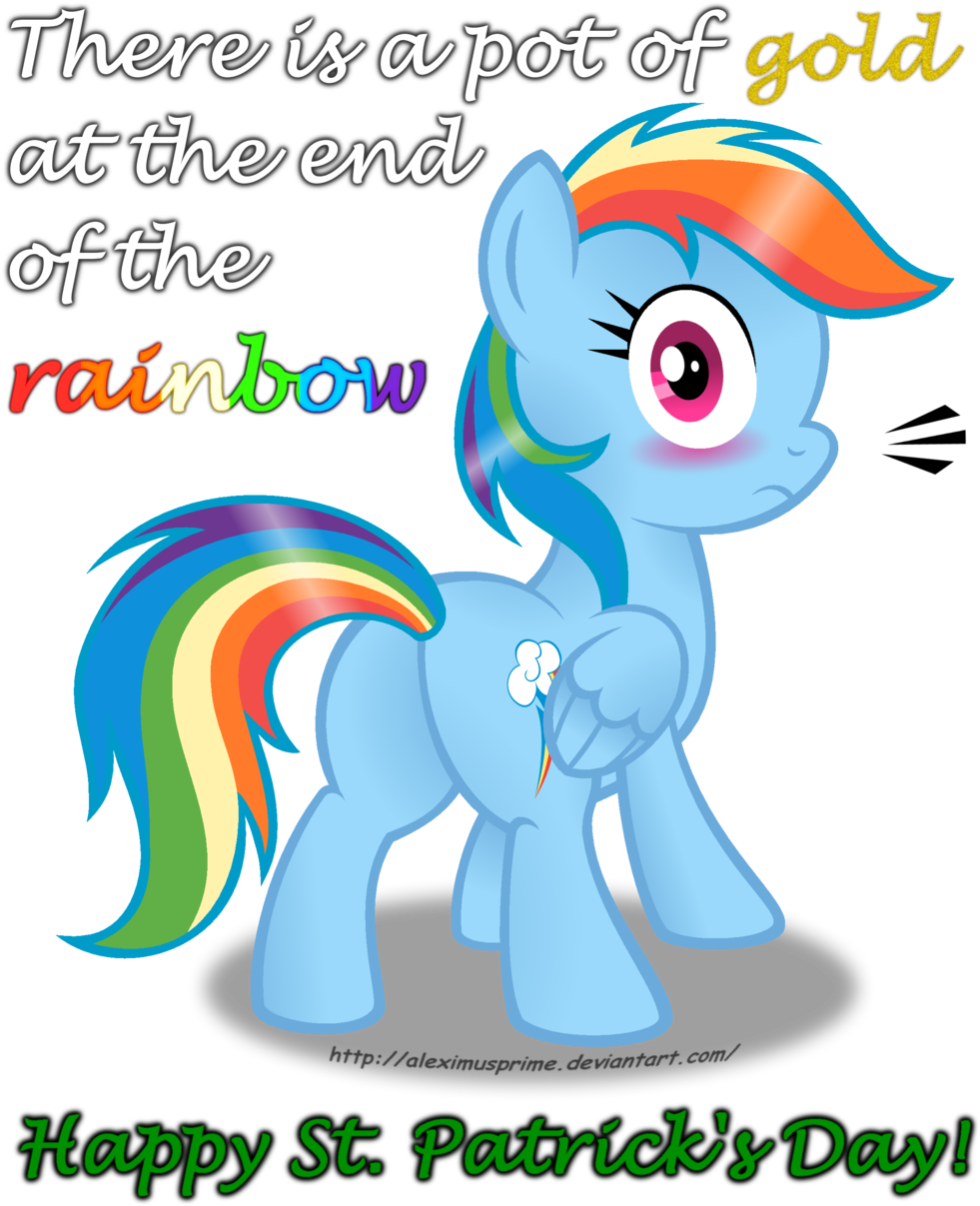 Happy St - Happy St Patrick's Day With Rainbow (1280x1557)