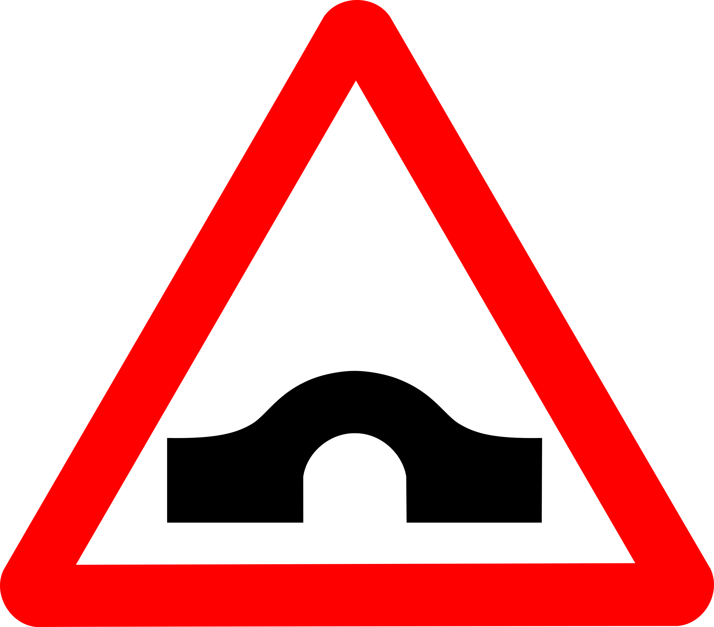Roadsign-humpback - Bridge Road Sign Png (2400x2107)