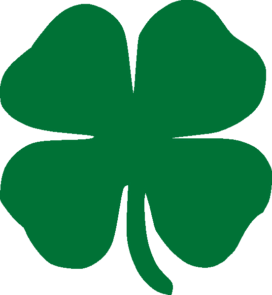 Shamrock - Green Four Leaf Clover (552x597)
