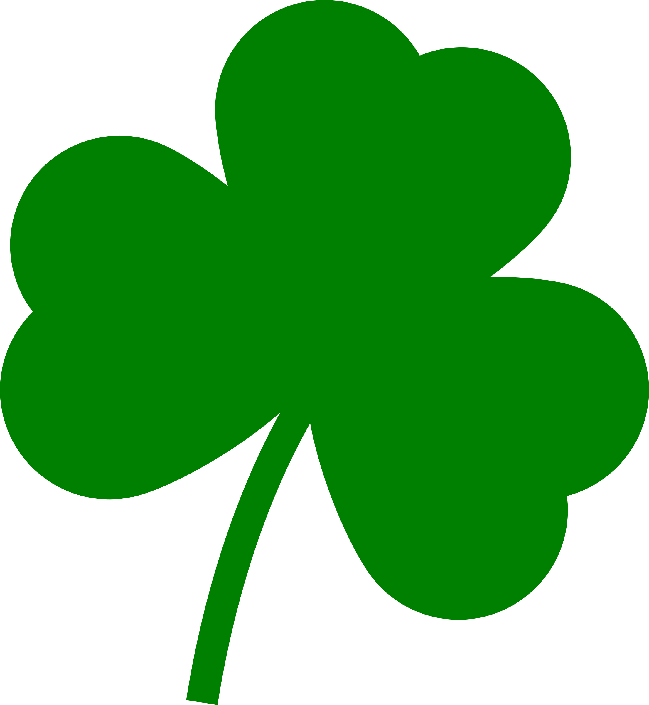 St Patrick's Day Clover Patrick Green St P - Clover Transparent (1179x1280)
