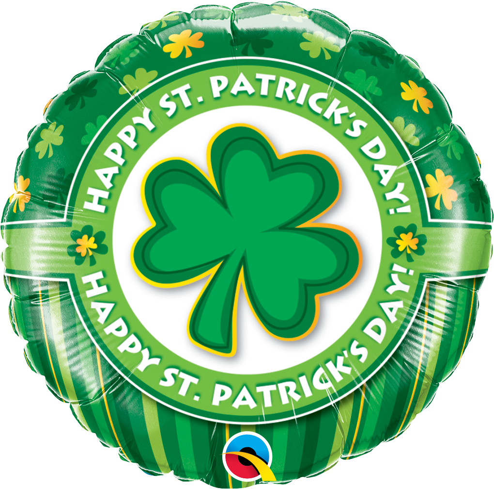 Happy St Patricks Day Foil Balloon (18") 1pc (1020x1008)