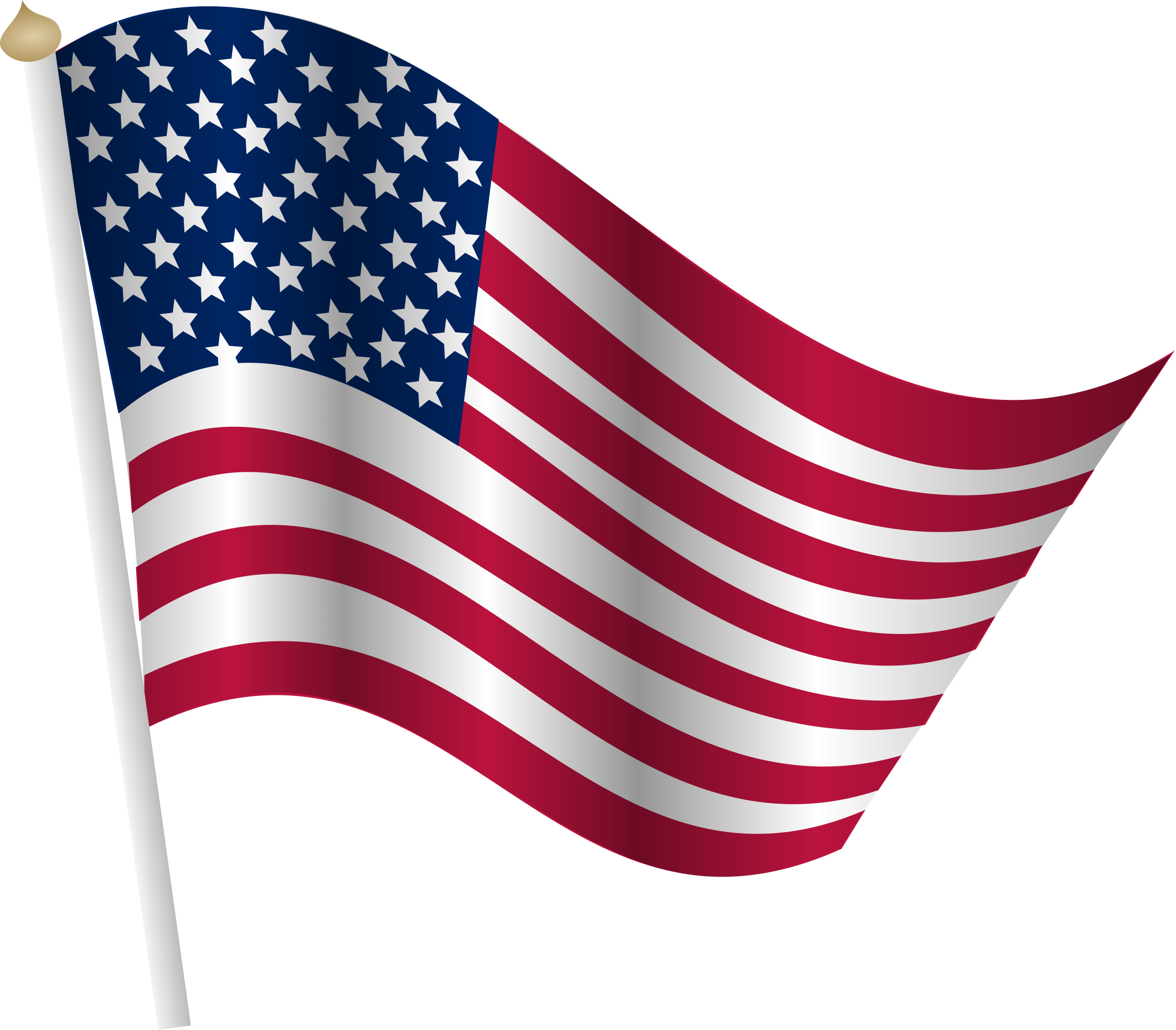 Clipart - American Flag - American Flag Clipart Transparent (2400x2102)