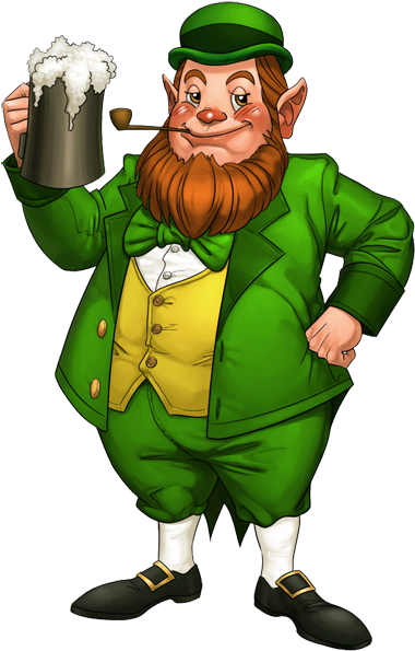 Leprechaun-lineart - St Patrick Day Transparent Leprechaun (400x624)