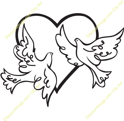 Two Dove Clipart - 22 Romantic Songs For The Harp (arr Woods Sylvia) (500x500)