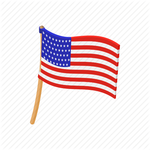 American Flag Cartoon - Usa Flag Cartoon (512x512)