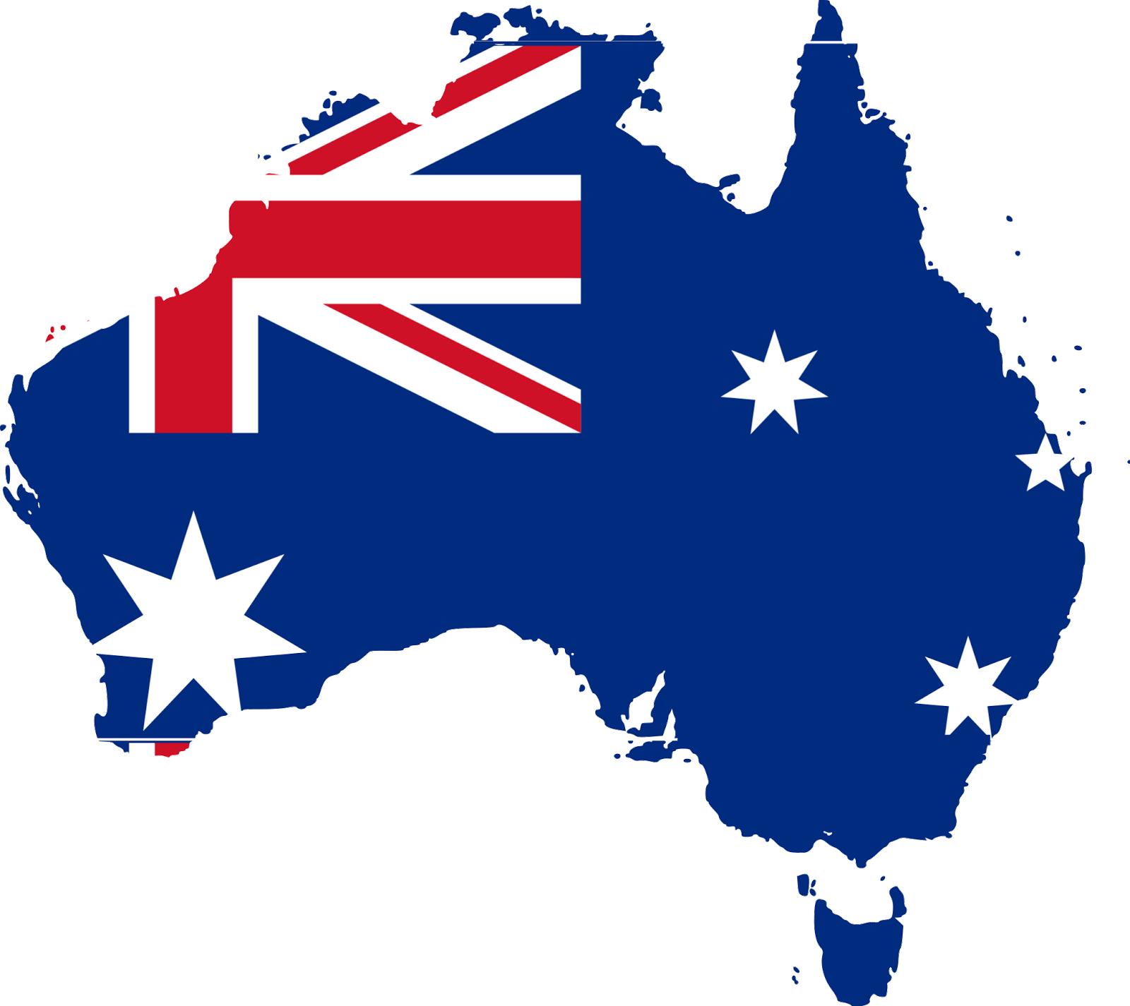 Australia Flag Clipart - Australian Flag On Australia (1200x1069)